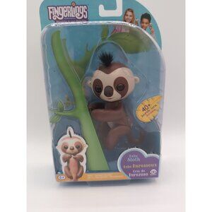 WowWee Fingerling Baby Sloth Kingsley Brown Interactive Baby Pet Monkey Toy NEW